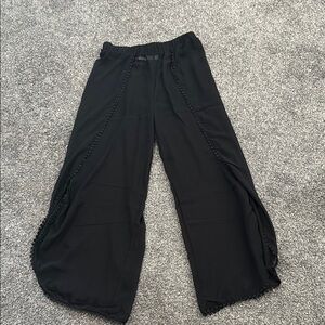 Elegant # sheer Black Swim Coverup Pants